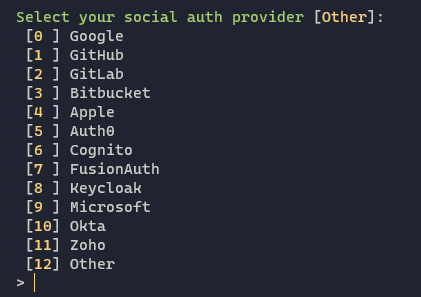 Social authentication providers